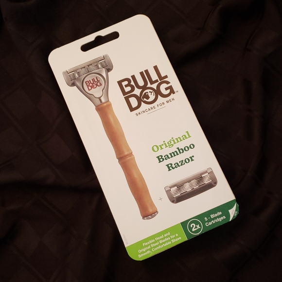 Bull Dog Original Bamboo 5 Blade Razor Bamboo Handle Includes 2 Blades NWT - Picture 4 of 8